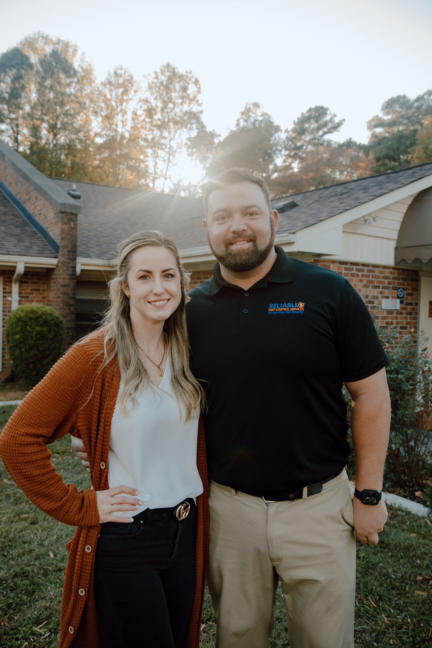 Happy customer with pest control service